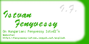 istvan fenyvessy business card